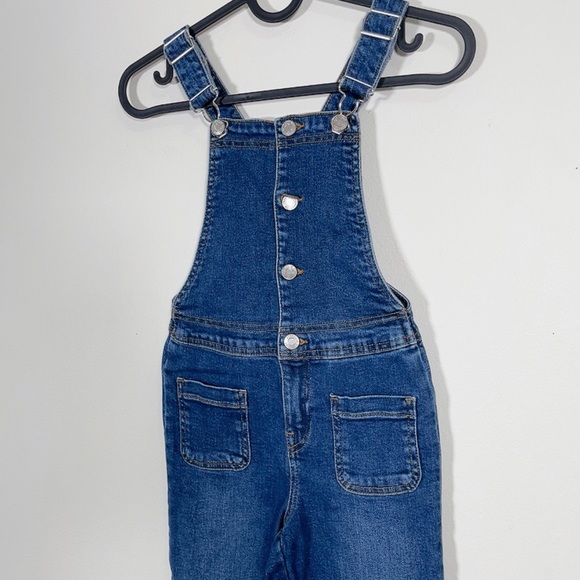 ZARA | GIRL'S FLARE INDIGO OVERALLS sz 7/8. Super cute! - Picture 2 of 14